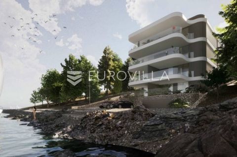 Crikvenica, Kačjak, modern one-room flat/apartment 66.81m2 on the ground floor of a beautiful boutique new building in the first row to the sea. Apartment 2 in the building marked 