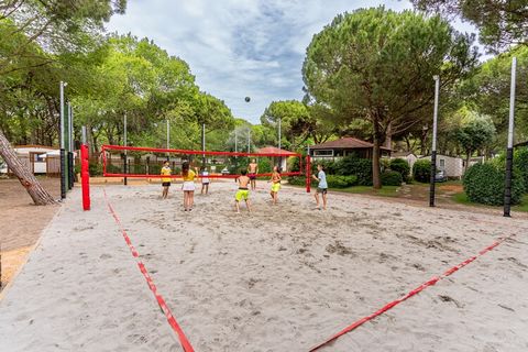 ¡Un oasis en plena naturaleza exuberante y con playa privada! El Jesolo Mare Family Village ofrece las condiciones para unas vacaciones perfectas. La playa de suave pendiente es ideal para que los niños naden o construyan castillos de arena. Los padr...