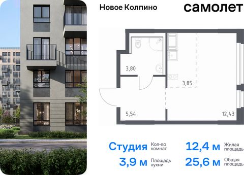 Продается квартира-студия. Квартира расположена на 3 этаже 11 этажного монолитно-кирпичного дома (Корпус 33, Секция 1) в ЖК «Новое Колпино» от группы «Самолет». Квартал «Новое Колпино» — современный квартал в тихом и зеленом районе Санкт-Петербурга. ...