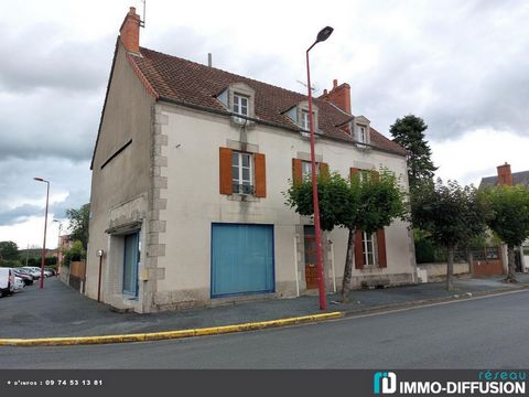 Fiche N°Id-LGB152362 : Boussac, secteur Centre ville, Maison appartement et commerce d'environ 193 m2 comprenant 5 piece(s) dont 3 chambre(s) + Jardin de 100 m2 - Vue : Ville - - Equipements annexes : cheminee - combles - - chauffage : Fioul Radiateu...