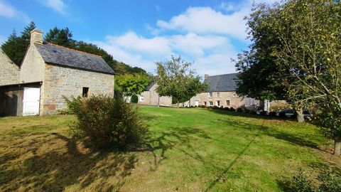 Ensemble immobilier: longère, gîte, hangar, garage à Le Tiercent