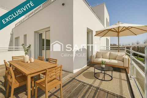 Appartement lumineux 3 pièces avec terrasse et 2 places de parking.