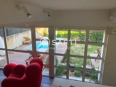 BORDEAUX CAUDERAN, Maison d'architecte, 3 chambres, piscine, garage, grande cave