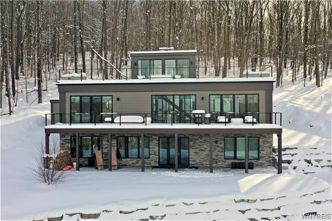 Luxury complimented by popular contemporary design makes this unique chalet Ellicottville’s most premier real estate property. This is the chalet of your dreams. Spacious, smart designed large foyer/ski room entry w/ loads of ski /boards storage. All...