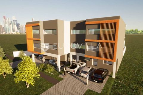 Modern and stylishly attractive urban villa under construction with 3 apartments in the residential area of Osijek, a beautifully landscaped settlement ideal for family living. The ground-floor apartment (S1) consists of 3 bedrooms, a kitchen, a dini...