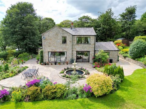 A unique character home, sympathetically converted from a barn resulting in a stunning family property, situated in a small hamlet of Harrop Green conservation area within walking distance of the village whilst enjoying a private position with landsc...