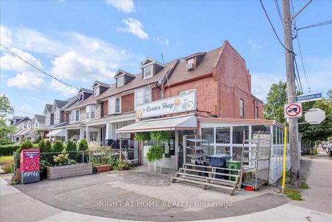 Once in a generation does an opportunity like this present itself...This fabulous two-and-a-half-storey, all-brick building is being offered for sale for the first time in over 50 years! This corner commercial property sits at Donlands Ave and Milver...