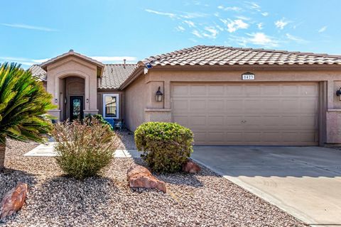 Beautifully maintained home conveniently located minutes from the Peoria Sports Complex and Westgate! This home has it all including well manicured landscaping, custom wrought iron security screen door, tiled walkways, vaulted ceilings, formal living...