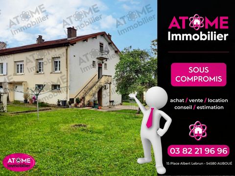 Atome Immobilier offers you exclusively in the town of Auboué this terraced house on one side with an area of 168m2 including 95m2 of living space. Located on a plot of 7.97 ares, this property with enormous potential offers in its current layout a l...