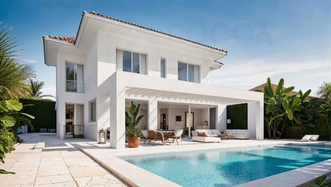 Ga op reis naar uw eigen stukje paradijs met deze prachtige villa met 4 slaapkamers en 4 badkamers in het hart van de Costa del Sol. Deze residentie is een echt pareltje en belichaamt de perfecte combinatie van luxe, gemak en leven aan de kust, en bi...