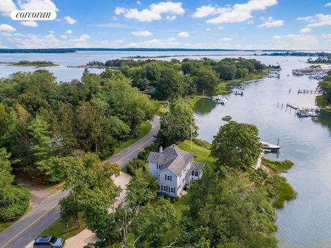 Experience the pinnacle of Hamptons living at this newly renovated waterfront home, featuring 400 feet of prime shoreline with stunning southwest views. Modern luxury meets classic charm in this beautiful home where every detail is crafted for contem...