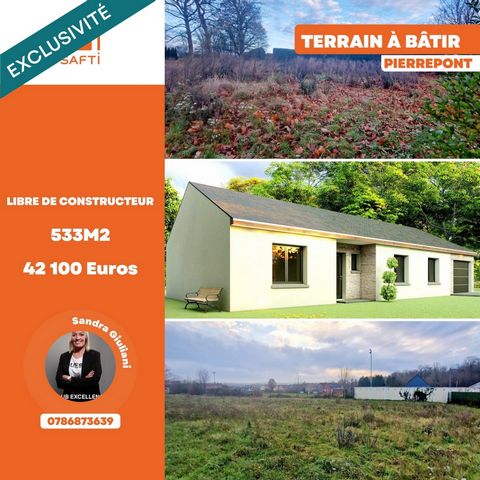 Terrain plat, hors lotissement, LIBRE DE CONSTRUCTEUR !