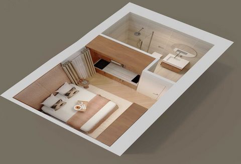 Checkmyguest biedt u deze moderne studio van 15 m² op de eerste verdieping, bereikbaar via de trap, in het hart van de Marais. De studio combineert elegantie met warme tinten en is ideaal voor 2 personen. Geniet van een warme, volledig uitgeruste rui...