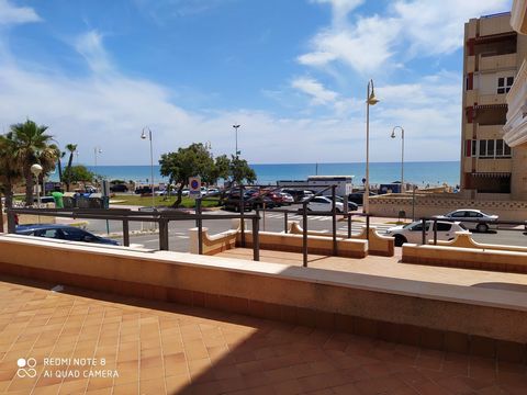 For sale premises in Guardamar del Segura, at first line of the beach. It are two premises together, it has 148,50 m2 builded and 100 m2 of terrace. It has a smoke outlet.