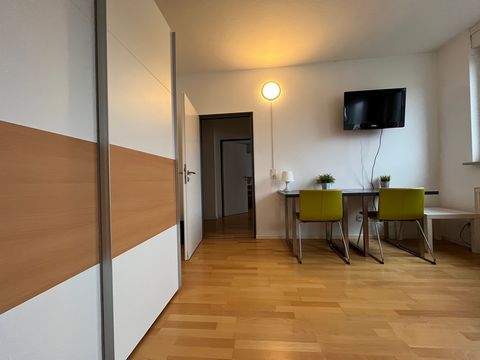 This apartment is designed for up to three people. It is located on the 4th floor which is accessible by elevator. The apartment is only a few minutes' walk from the Postgalerie/Europaplatz, Ludwigsplatz and numerous stores and restaurants. The apart...