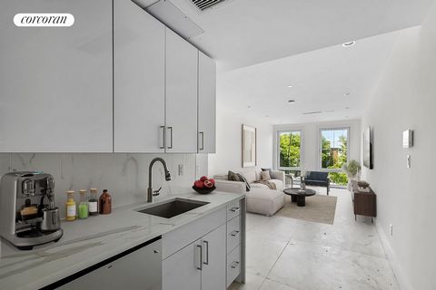 Welcome to 122 Palmetto Street where Bushwick's prime location meets Miami aesthetic. This 8-unit boutique condominium has been thoughtfully crafted with European floor to ceiling windows flooding the carrera tile flooring with light. If you are tire...