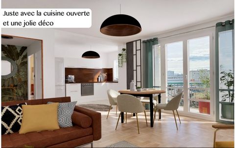 Dpt Rhône (69), à vendre VILLEURBANNE appartement T3 de 66 m² Gratte ciel