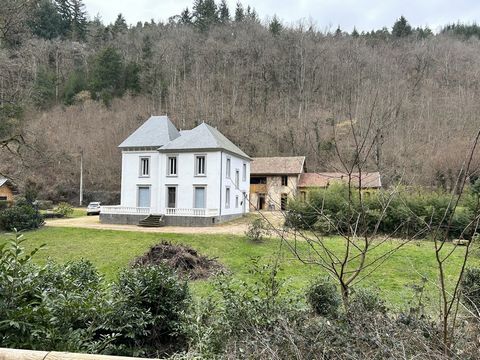 Re/Max Avenir Vichy offers a property of 38,850m2 encompassing a house of character of the end of the 19th century with its annexes, all surrounded by forest in the center of a wooded and landscaped park, decorated with a greenhouse and a tennis cour...