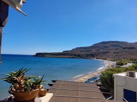 Kato Zakros, Sitia, East Crete: Three studios just 5 meters from the sea in Kato Zakros, Sitia, East Crete.There are 3 ground floor studios directly by the sea. Each apartment is fully furnished and is about 22m2. It has an open an open plan living a...