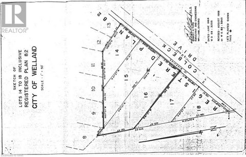 All 3 lots sold together. Located in one of the city's most desirrable neighbourhoods just steps from the Welland River. Excellent schoold and access to all amenities. City considering allowing these lots to be used as one building lot. A pre-consult...