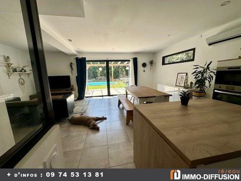 Fiche N°Id-LGB165265 : Sardan, Villa contemporaine avec piscine d'environ 135 m2 comprenant 7 piece(s) dont 6 chambre(s) - Construction 2019 Contemporaine - Equipements annexes : jardin - terrasse - balcon - garage - parking - double vitrage - piscin...