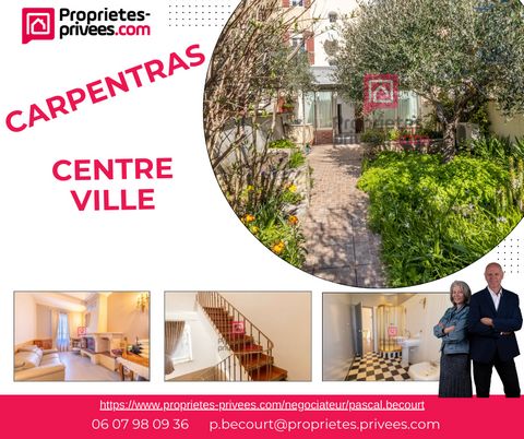 Pascal et Sylvie BECOURT spécialistes des transactions immobilières vous présentent ce bien de 183m2 en centre ville de Carpentras. Prix 349000 euros honoraires charges vendeur. Bienvenue dans cette charmante maison de ville située au coeur de Carpen...