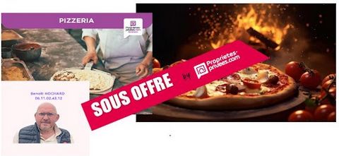 SOUS OFFRE Opportunité à saisir : Isabelle et Benoit HOCHARD vous proposent le Fonds de commerce de cette PIZZERIA orientée vers la vente à emporter. Enseigne de très bonne réputation, tenu par un couple . Ouvert 6 jours sur 7. Pizzeria avec four à b...