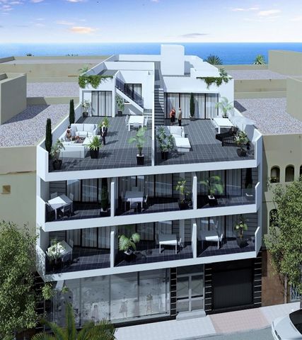 Promotion of apartments and penthouses in Garrucha with a modern style and design and unique details just 100 metres from the beach and close to all the necessary services. Three-storey building on Calle Mayor (near the castle) made up of 16 apartmen...