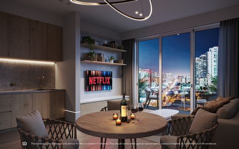 Experience an exciting residential development in the heart of Edgewater, Miami's Midtown. This property offers a wide range of floor plans, from studios to four-bedroom apartments across nine floors. Two-bedroom units are conveniently located on the...