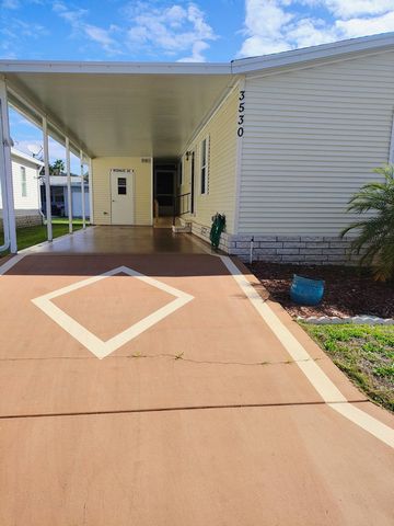 Possibly the best buy in this 55+ community. This home features a split floor plan with 3 bedrooms, master bedroom with private bath at one end of the house and 2 bedrooms,1 bath at the other end. The master bath has tile floors, a garden tub, with a...