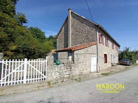 SALE HOUSE CROCQ AREA MARCON IMMOBILIER - CREUSE - LIMOUSIN - Ref 88114 - CROCQ AREA - A beautiful village house, with spacious rooms including on the ground floor: dining room, living room with insert fireplace, kitchen overlooking the garden, bedro...