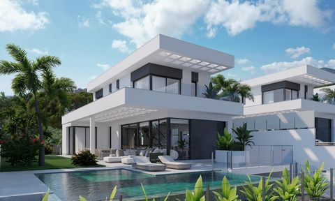 VILLA NEUVE DE 3 CHAMBRES AVEC VUE IMPRENABLE SUR LA MER A FINESTRAT~~Nouvelle construction de villas de luxe à Sierra Cortina, Finestrat.~~Villas modernes avec 3 chambres et 3 salles de bains, cuisine ouverte avec coin salon, terrasse avec vue magni...