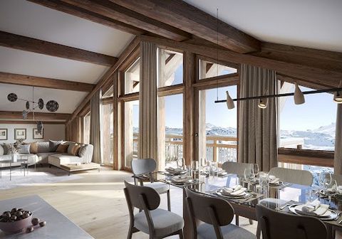 IMMEDIATE AVAILABILITY NEW RESIDENCE of only 10 apartments EXCEPTIONAL LOCATION IN THE HEART OF THE 3 VALLEYS, Le Bettex Vallée des Belleville, ski access nearby Your 6-room duplex, 5 bedrooms (10 people), 5 bathrooms, living room kitchen of 50m², we...