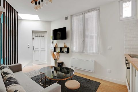 Checkmyguest bietet Ihnen dieses gemütliche Apartment in idealer Lage im 11. Arrondissement von Paris. Mit seinen 22 m² und modernen Annehmlichkeiten bietet es Platz für 2 Personen. In der Nähe von Verkehrsmitteln und allen Geschäften bietet dieser S...