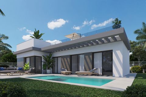 Modern new build villas in Polop offer a privileged lifestyle with stunning mountain and sea views. These single storey villas feature 3 bedrooms, 2 bathrooms, an open plan kitchen and a spacious living-dining room. With a solarium, private garden wi...