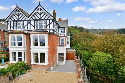 This stunning six-bedroom property has recently undergone a total renovation and partial rebuild to an exceptionally high specification and boasts spectacular, far reaching sea views. Originally built in 1895, the character features of this house beg...