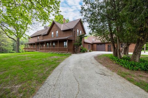 Available!! Beautiful full farm. Paradise is found. Parcel is 120 + very prvate estate. Large home with wrap around deck; Farm setting. 3 1/2 attached garage, barn with paddock. horse training oval, 7 large fields,Part of original home built earlier ...