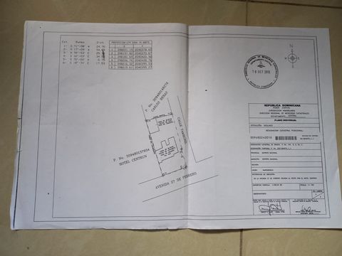 VENDO Grundstück an der Av 27 de Febrero, zwischen Privada und Caonabo 1338 m2 26 m2 Frontfläche 1.200,00 $/ Quadratmeter.