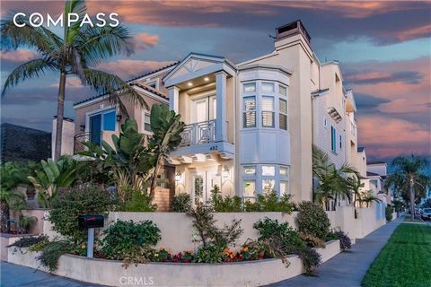 Welcome to 402 22nd Street, an elegant, 3-bedroom, 4-bathroom home located in the heart of Downtown Huntington Beach, just blocks from the ocean. Nestled on a south-facing corner lot, this stunning 2,852-square-foot residence offers abundant sunlight...