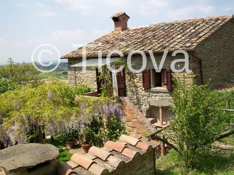 2003I - Toscana - Cortona - Ticova Immobiliare propone Bellissimo rustico in posizione panoramica nei pressi di Cortona. La vista eccezionale, l'autenticità e la quiete rendono questo immobile davvero perfetto per trascorrerci le proprie vacanze od e...