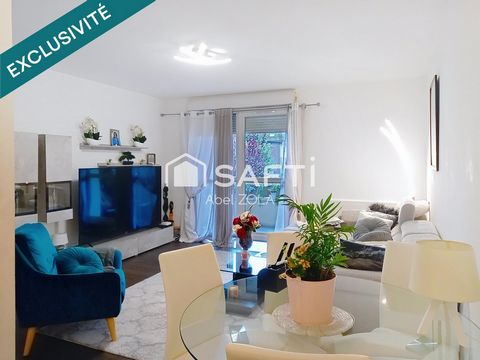 Bel appartement de 2 pièces avec une chambre, une cuisine,une salle de bains, un WC et un balcon et un box.