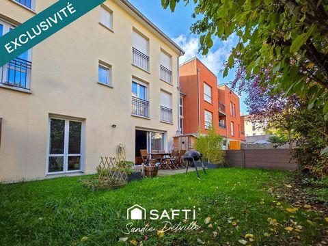 Appartement 2 pièces- 38m²- jardin- 2 places boxées