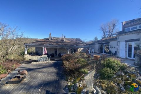 EXCLUSIVE AGENCE NEWTON Full walk round video available A peaceful 3 bed stone farmhouse situated on an elevated position with guest house, swimming pool and 2.5 hectares of land. The property has been well maintained over recent years with double gl...
