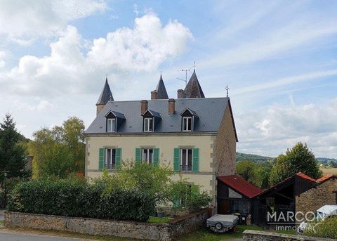 MARCON IMMOBILIER - CREUSE EN LIMOUSIN - REF 87736 - LA SOUTERRAINE AREA - MARCON Immobilier offers you this beautiful mansion from the 1869's, in the heart of a quiet country village, but only 15 minutes from La Souterraine with an outbuilding and a...
