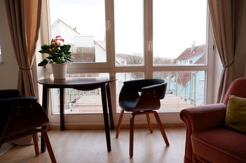 The apartment is in a very central location at the train station, old town or supermarket. The apartment also has an elevator, a fully equipped kitchenette, a large balcony on which there is a table with chairs in summer and an underground parking sp...