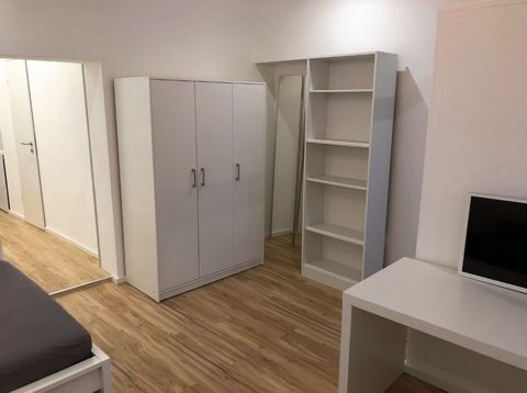 Modern 1 room apartment with old building charm in former farmhouse in Aachen-Horbach. The apartment is divided into a living and sleeping area, as well as a separate kitchen and bathroom. All rooms are modern and bright. The apartment is fully furni...