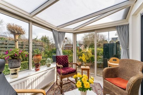 Enjoy a wonderful time in this spacious summer house with sunny sunroom, terrace, garden and plenty of privacy. The accommodation has a cozy interior and parking facilities. In the sauna you will fully unwind after a day full of impressions in the be...