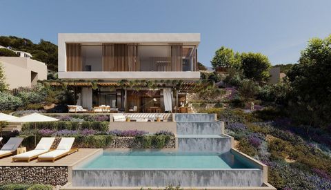 Spectacular new construction of a single-family house that will be built on the magnificent Aigua Xelida cove, Tamariu. This dream property, with a total useful built area of 445 m² on a large 1362m² plot is distributed in spacious and luxurious livi...