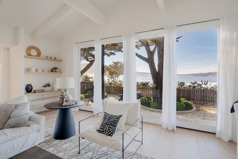 This immaculately renovated oceanfront beach house, located on the highly sought-after Carmel Point section of Scenic Road, features unobstructed panoramic views of both the Santa Lucia Mountains and rugged Carmel Coastline. The upfront and jaw-dropp...
