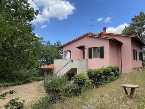 Most people associate living in Tuscany with tranquillity and lots of privacy. How fortunate that this detached house offers exactly that, as it is situated on a plot of approx. 6,000 m² with mature trees and offers a beautiful view of the Valdambra....